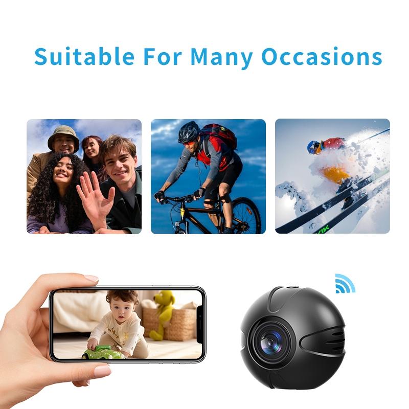 Mini Wifi Ip Camera With Night Vision And Motion Detection - Black