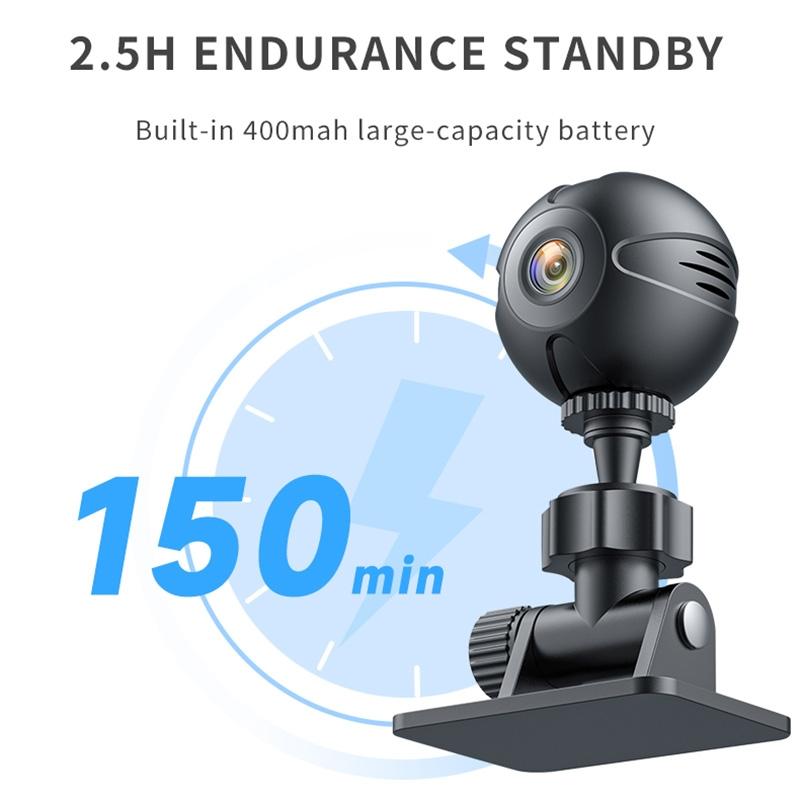 Mini Wifi Ip Camera With Night Vision And Motion Detection - Black