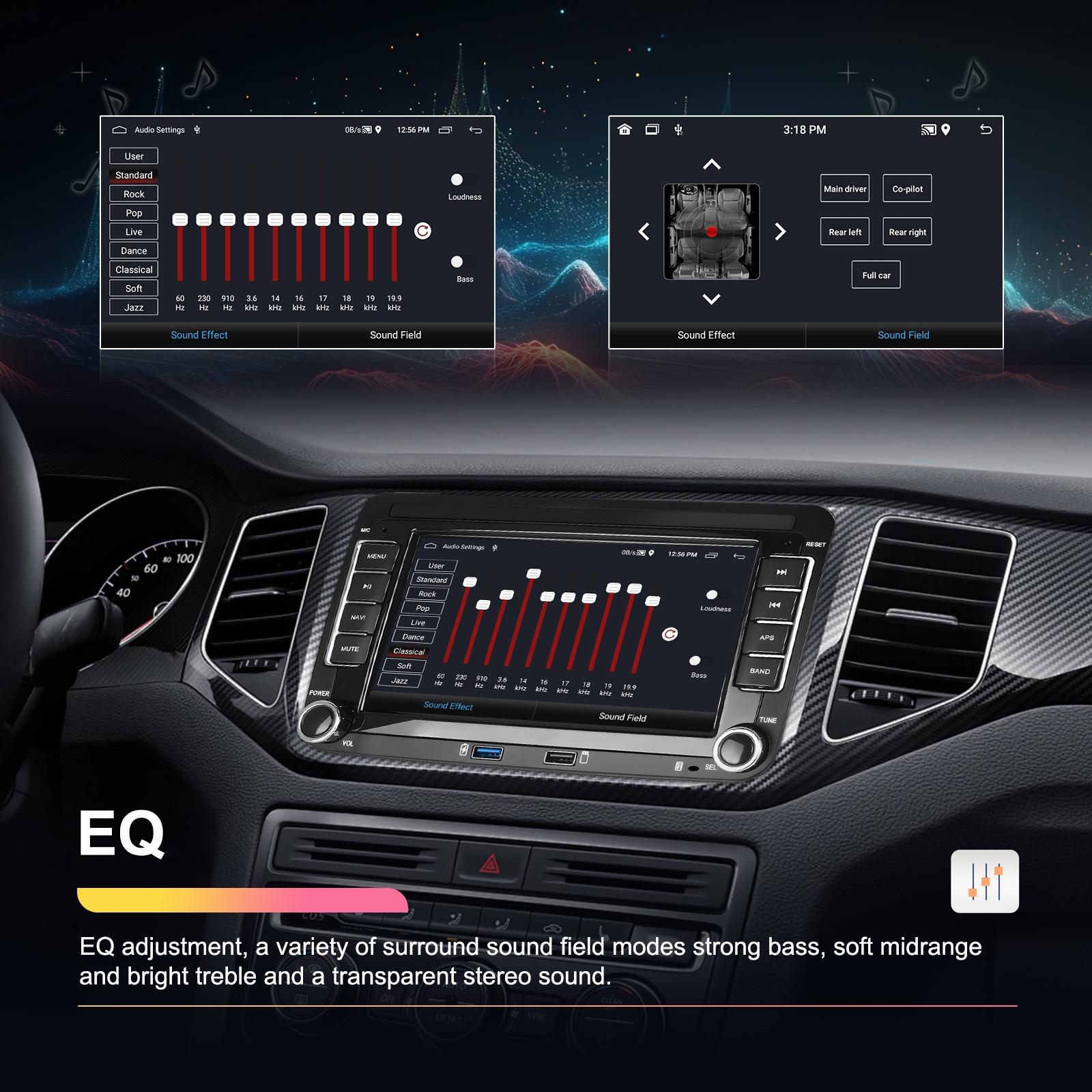 2 + 64G Carplay Android Navigation For Vw / Skoda - Reversing Camera - Large Screen