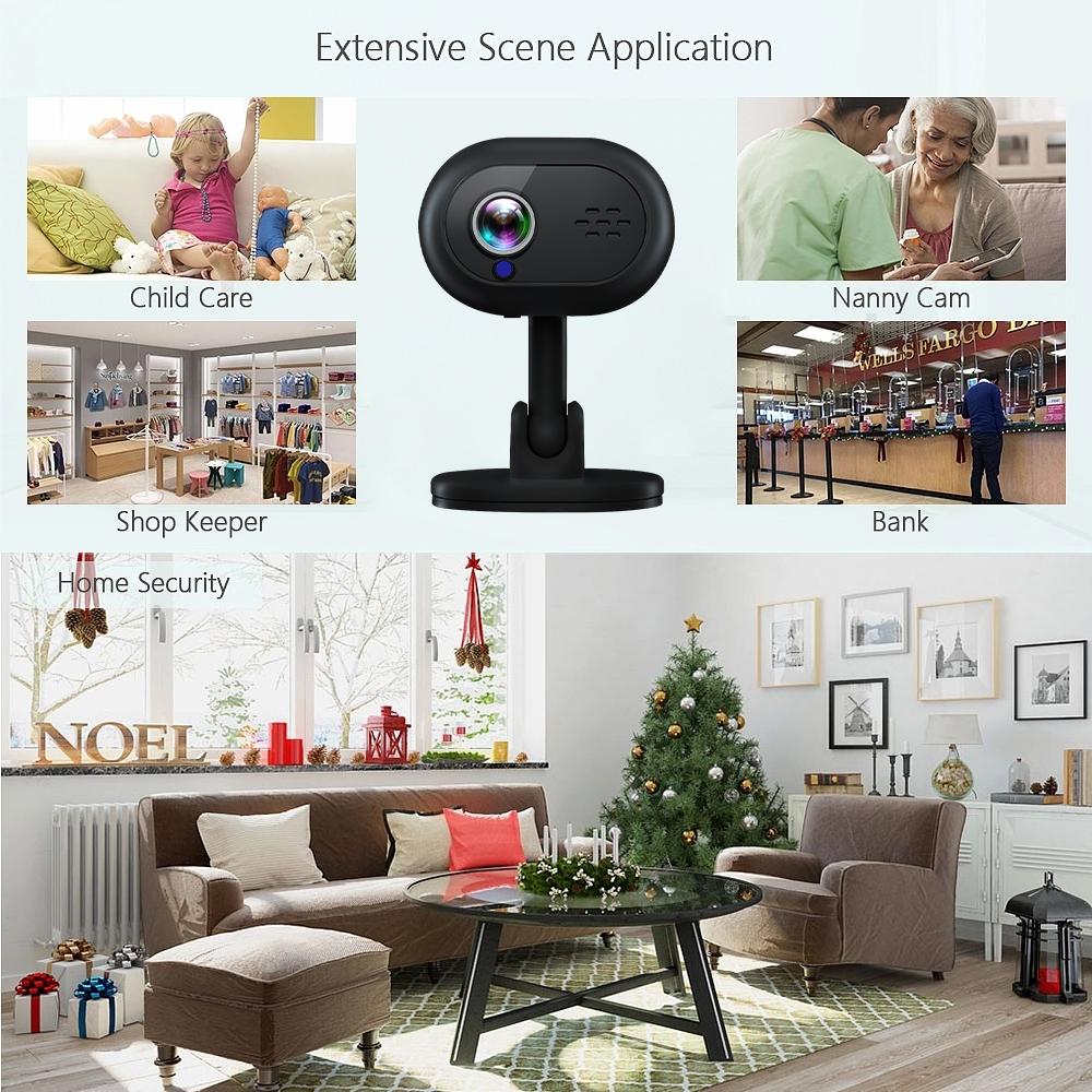 Wireless Mini Night Vision Camera With Wifi - Black