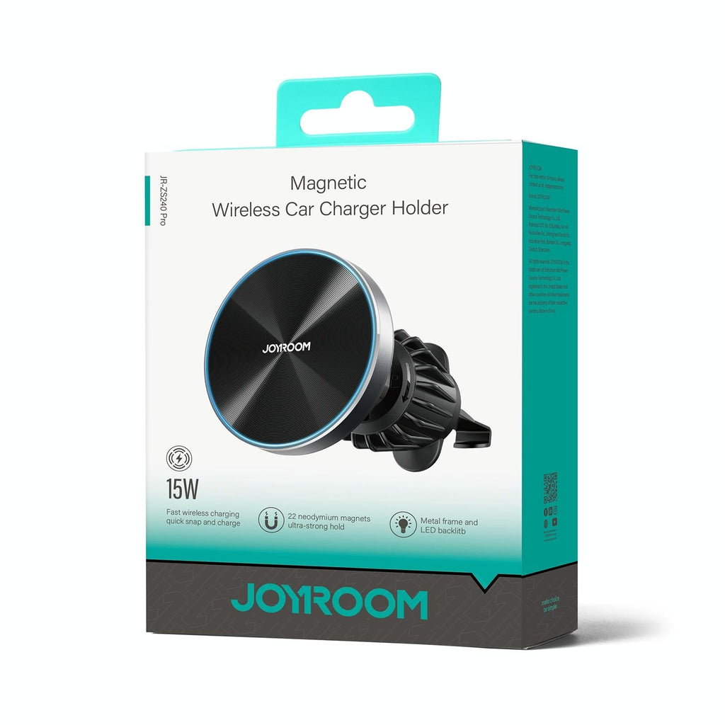 Pro Magnetic Wireless Car Charger for Jr-zs240 - Black