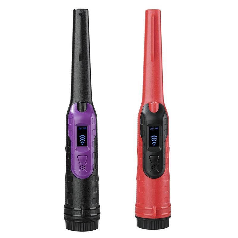 Small Handheld Metal Detector for Outdoor Treasure Hunting - Black Purple