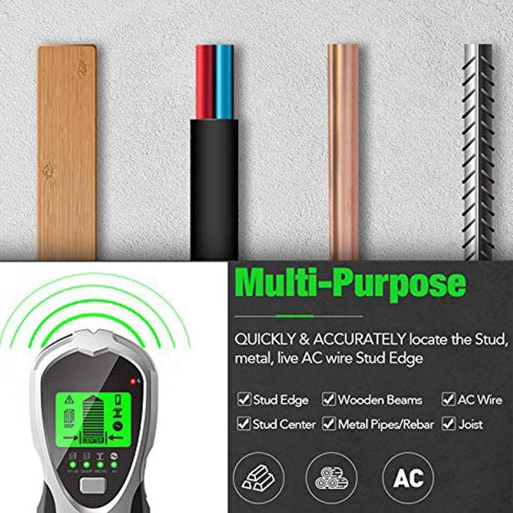4-in-1 Multifunctional Digital Wall Detector - Silver / Black