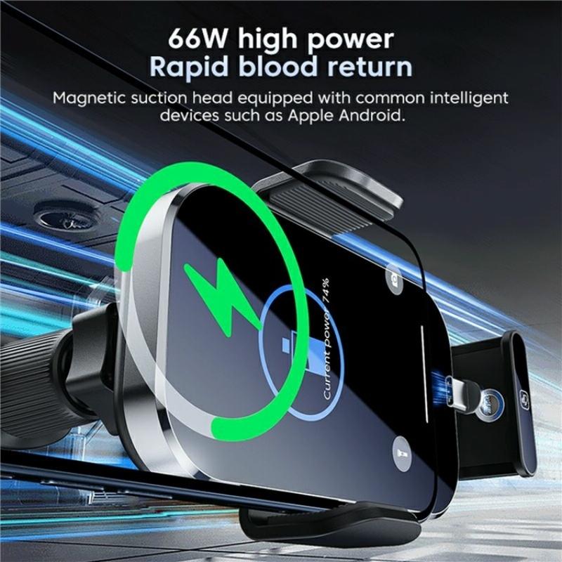 Intelligent Induction Wireless Car Charger - 66w High Power - Tarnish