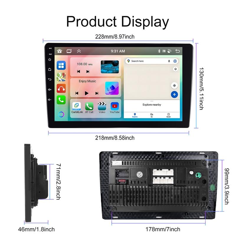 Universal Wireless Carplay Car Navigation Center - 13.0 Monitor - Standard 7Inch