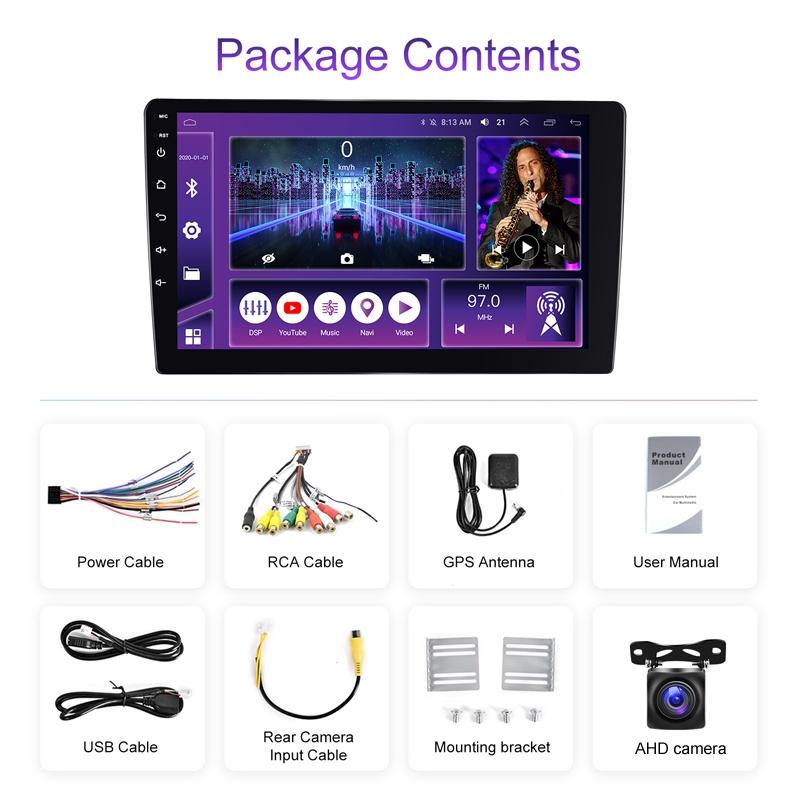 9 Inch 8-Core Carplay Android Navigation Monitor 2 + 32G Memory - Standard 4 + 64G