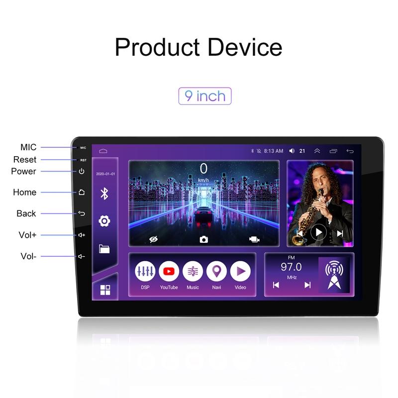9 Inch 8-Core Carplay Android Navigation Monitor 2 + 32G Memory - Standard 4 + 64G