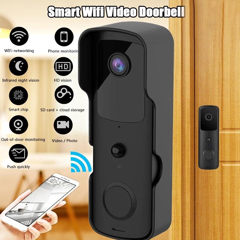 Wireless Smart Doorbell With Two-Way Intercom & Night Vision - Battery Powered - White