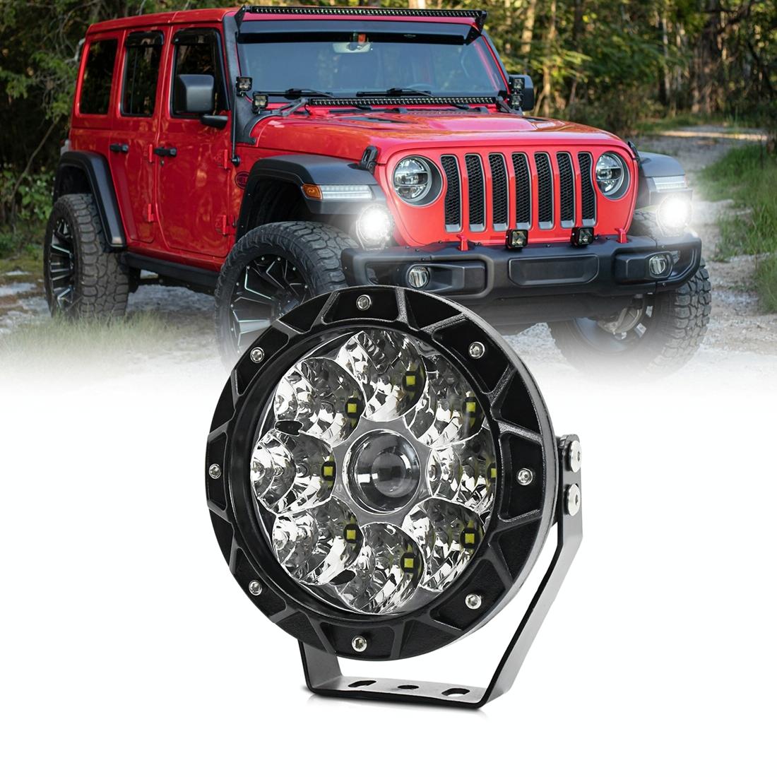 38W 4000Lm / 6000K Off - Road Vehicle Round Work Light - Yellow