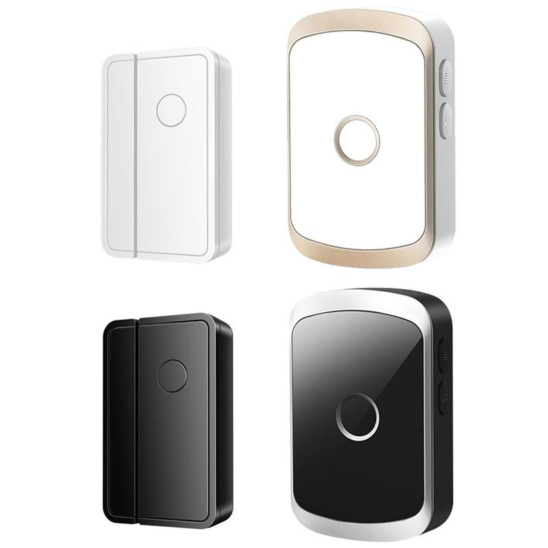 Smart Wireless Doorbell Alarm With 3 Split Type Door Sensors - Black