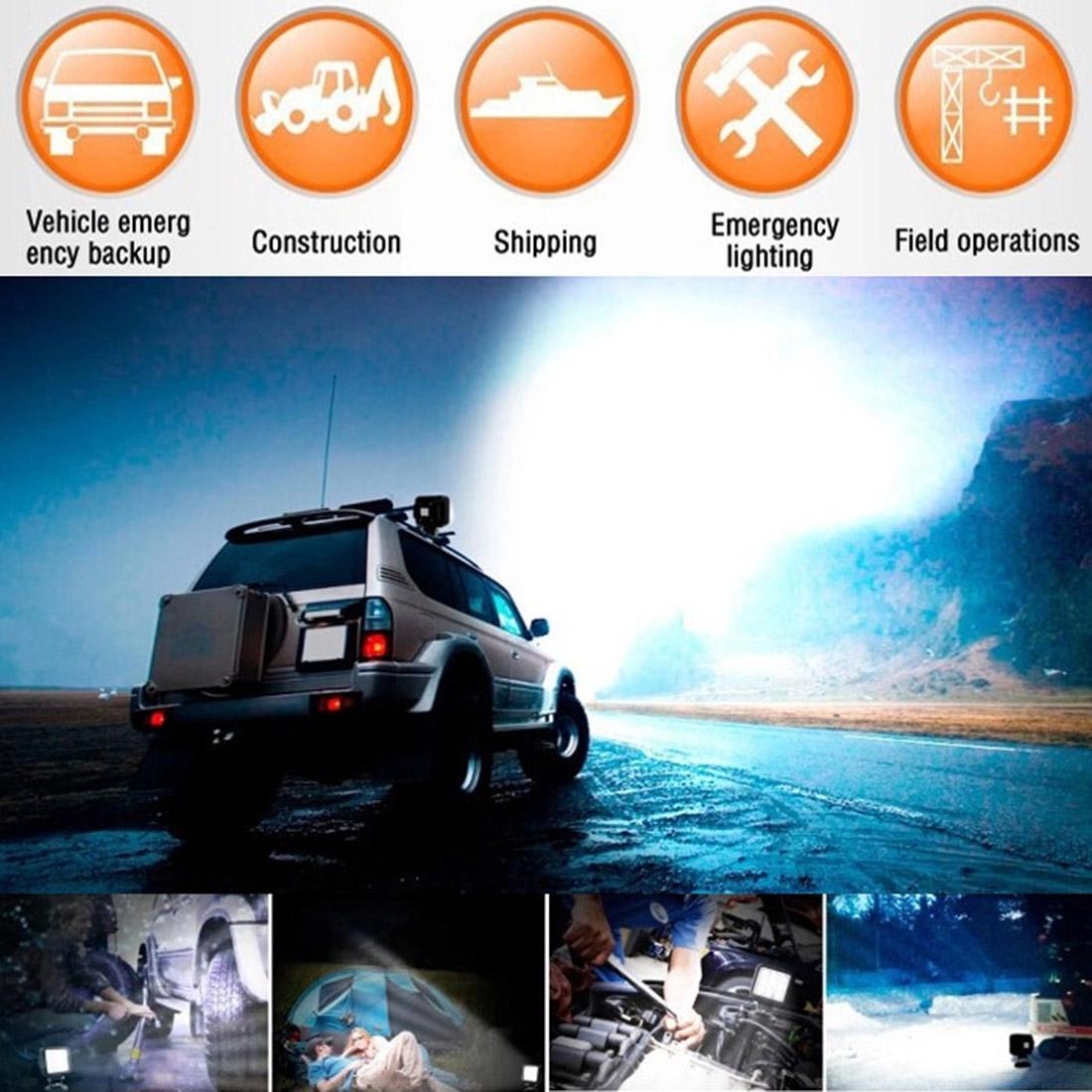 48W 4000Lm 16 Led White Light Condenser Engineering Lamp / Waterproof Ip67 Suvs Light Dc 10 - 30V Black