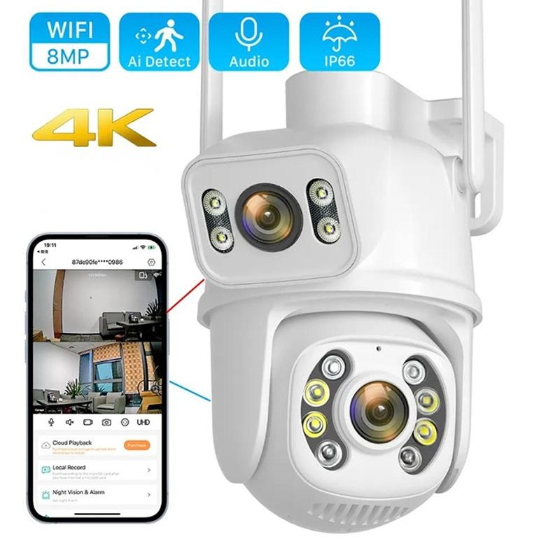 6Mp Dual Camera With Wifi Two-Way Voice Intercom & Ai Recognition