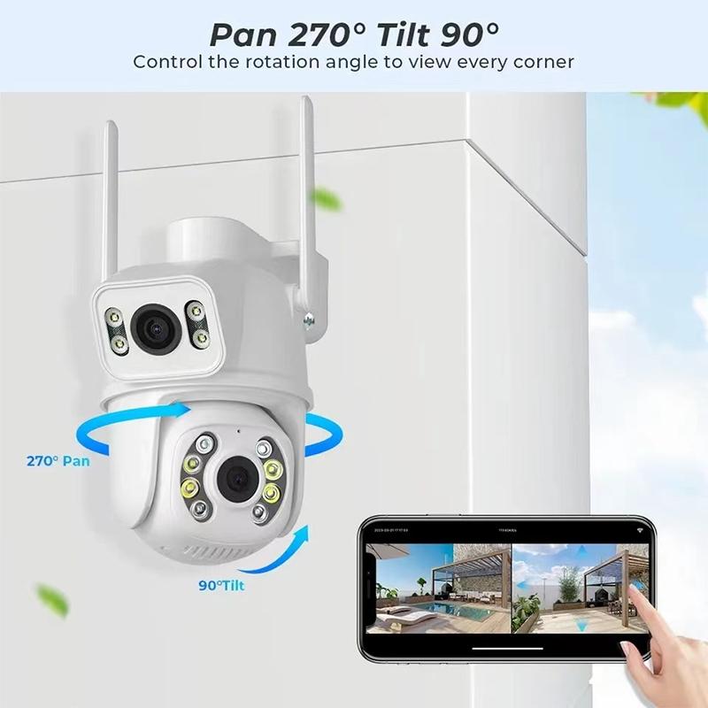 6Mp Dual Camera With Wifi Two-Way Voice Intercom & Ai Recognition