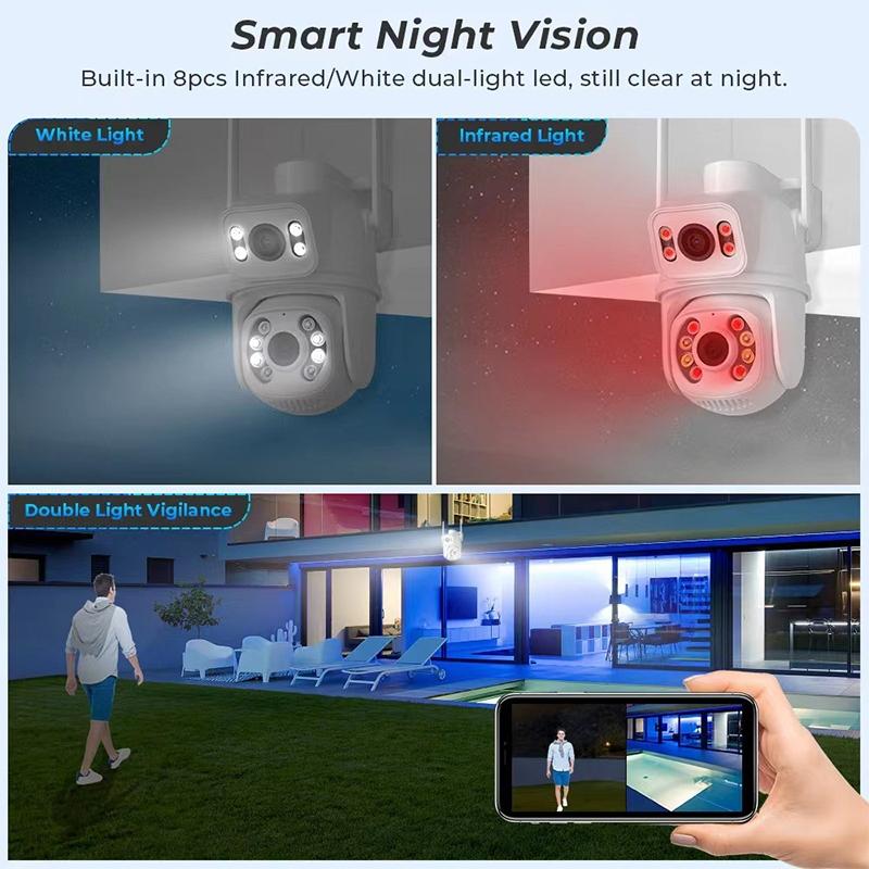 6Mp Dual Camera With Wifi Two-Way Voice Intercom & Ai Recognition
