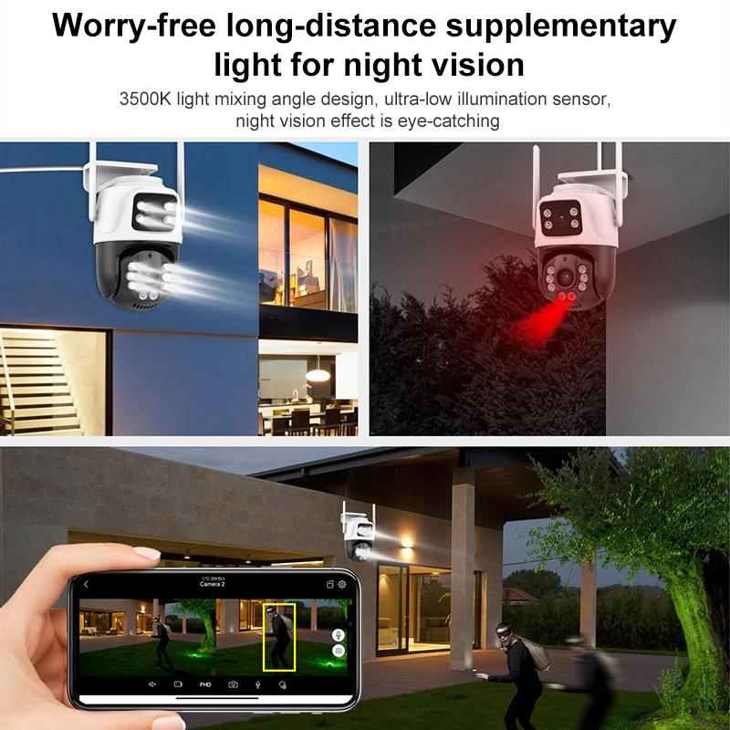 6Mp Dual Camera With Wifi Two-Way Voice Intercom & Night Vision