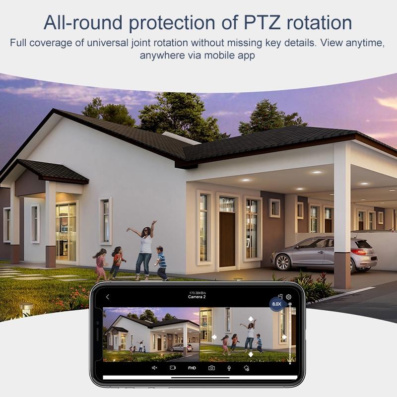Smart Dual Dome Camera With Humanoid Recognition And Wifi Alarm