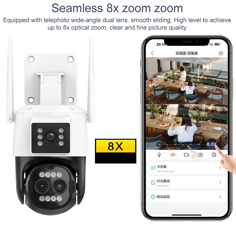 Smart Dual Dome Camera With Humanoid Recognition And Wifi Alarm
