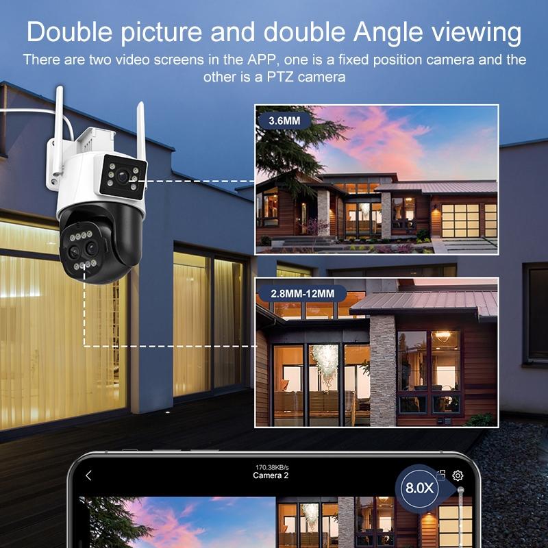 Smart Dual Dome Camera With Humanoid Recognition And Wifi Alarm