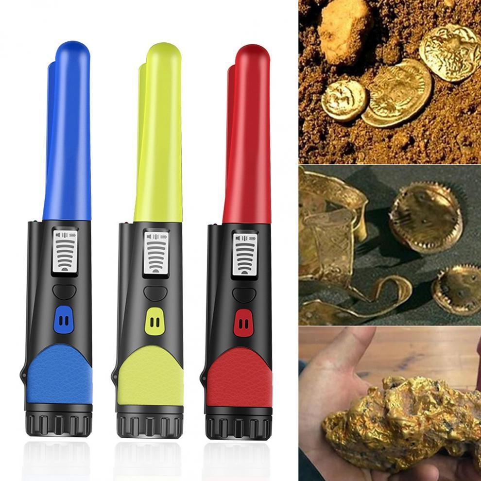 Lcd Display Gold Treasure Hunter with Flashlight - Handheld Metal Detector Black - Orange