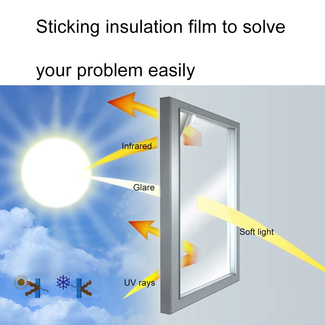 70cm Uv Reflective one Way Privacy Window Film Sticker - Gold