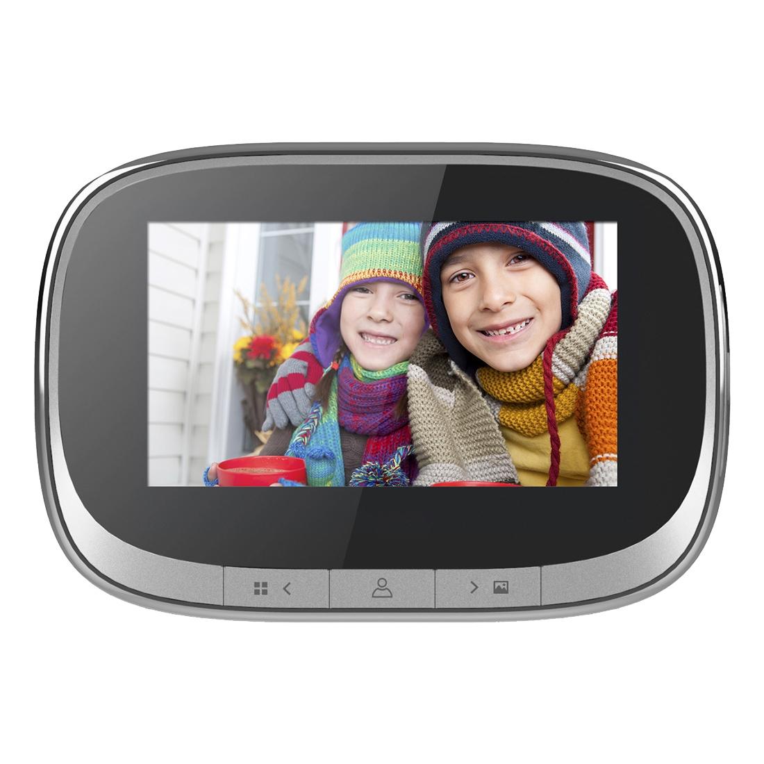 4.3 Security Door Viewer With 1.0Mp Camera Motion Detection Night Vision & Music - 145 Degree Wide Angle & Tf Card - Gold