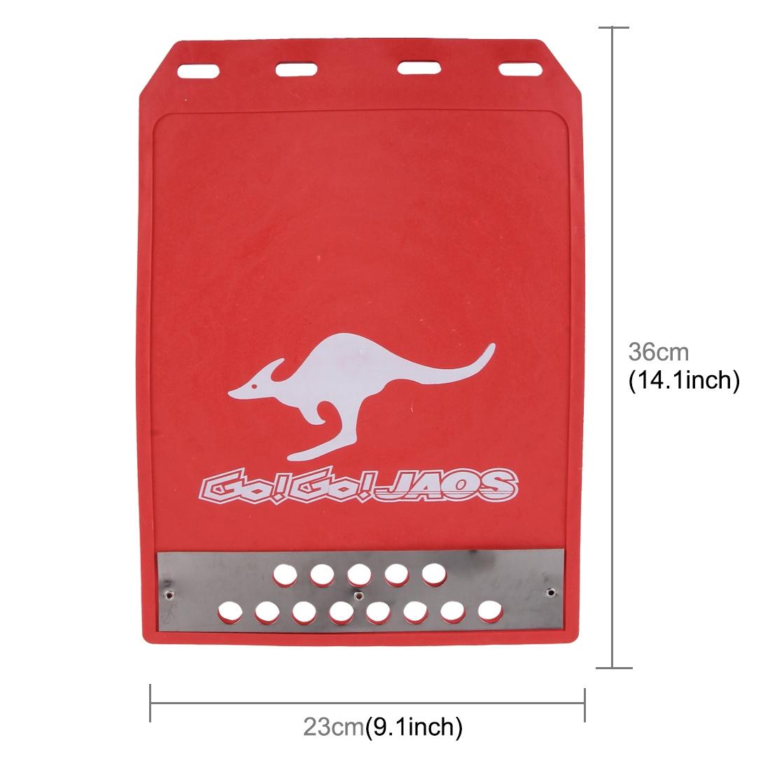 Premium Heavy Duty Molded Splash Front And Rear Mud Flaps Fender Guard Medium Size Random Pattern Delivery - Red