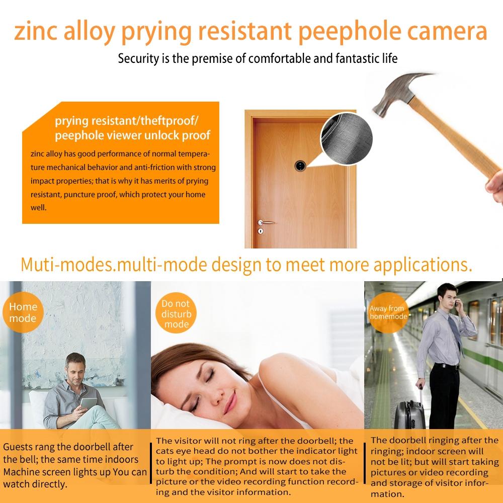 2.4 Screen 2.0Mp Security Camera With Tf Card Slot - Silver