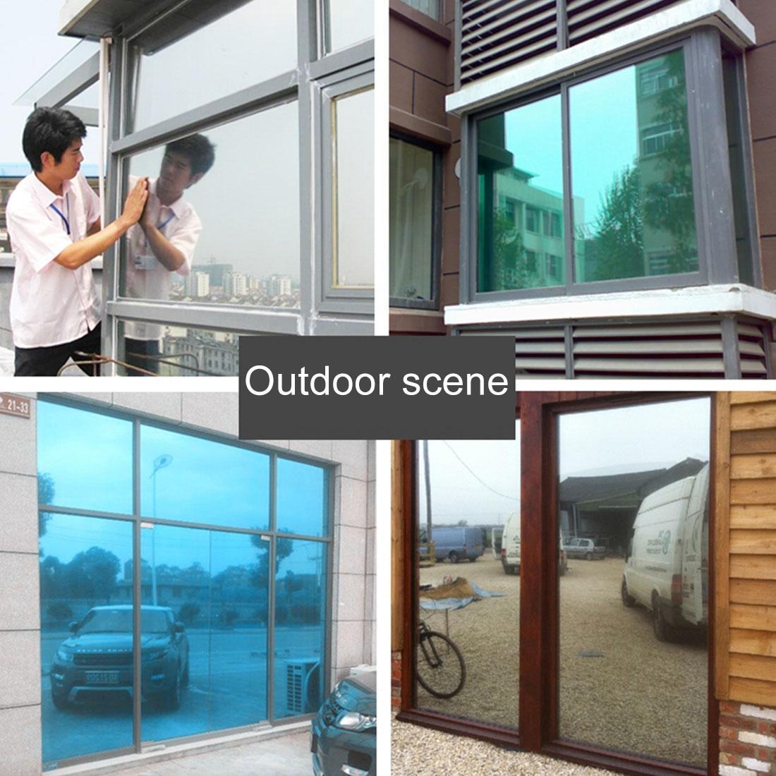 70cm Uv Reflective one Way Privacy Window Film Sticker - Silver
