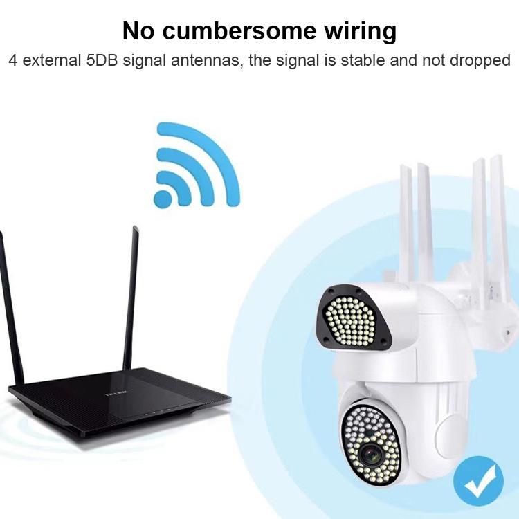Outdoor Dome Camera With 1080P Hd Wifi Night Vision Two-Way Voice And Motion Detection