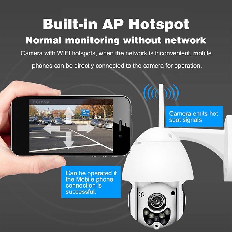 Outdoor Hd Ptz Camera With Night Vision & Motion Detection - Waterproof