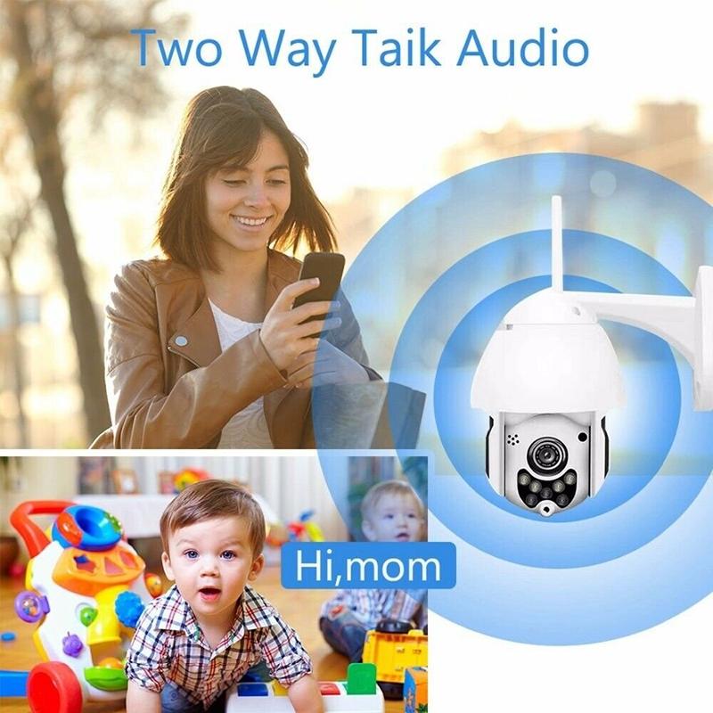 Outdoor Hd Ptz Camera With Night Vision & Motion Detection - Waterproof