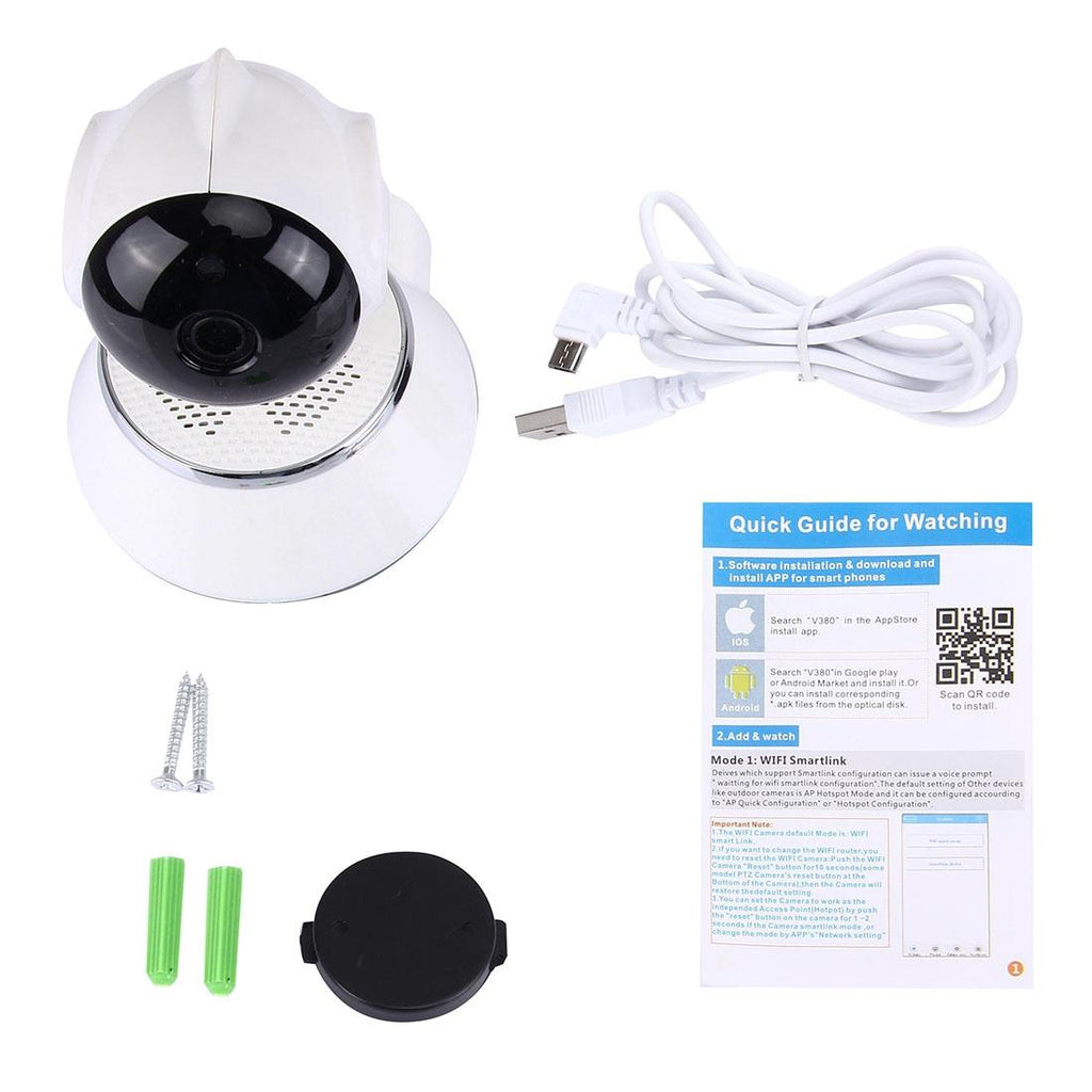 360 Degree Rotatable Wireless Smart Security Camera With 720P Hd Resolution And Two-Way Voice Support