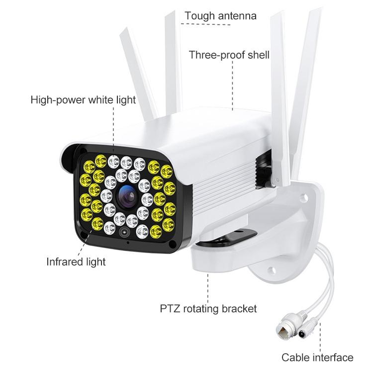 Hd Outdoor Surveillance Camera With Voice Intercom Night Vision Human Detection And Tf Card Slot