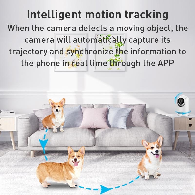 Smart Wifi Pan-Tilt Camera With 1080P Resolution Tf Card Support Two-Way Audio Motion Detection And Night Vision