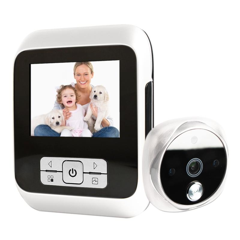 3.0 Tft Display Digital Door Viewer With 3.0Mp Camera Tf Card Support & Night Vision - 32Gb Max - White