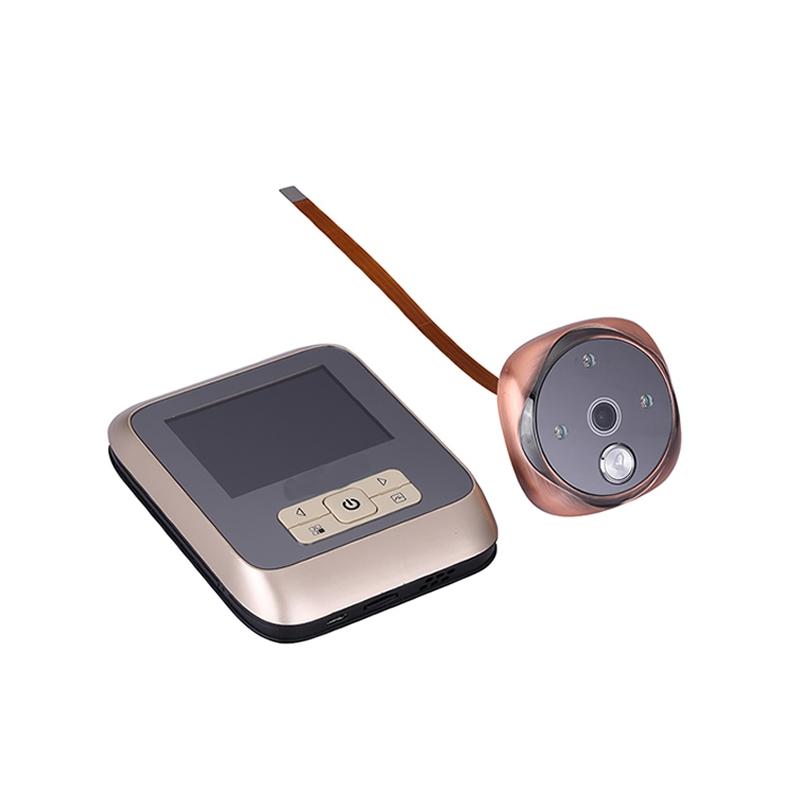 3.0 Tft Display Digital Door Viewer With 3.0Mp Camera Tf Card Support & Night Vision - 32Gb Max - White