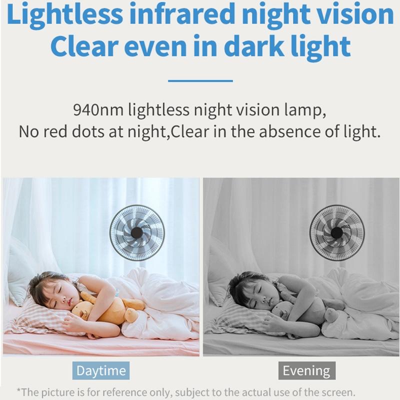 Smart Home Camera With Night Vision & Two-Way Voice & Motion Detection - Cute Pets White