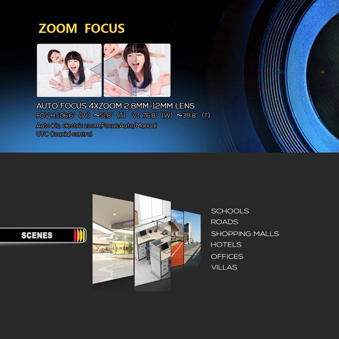 Indoor Manual Focus Ip Camera With 4X Zoom And 5.0Mp Sensor - Motion Detection P2P 42 Led 20M Ir Night Vision - White