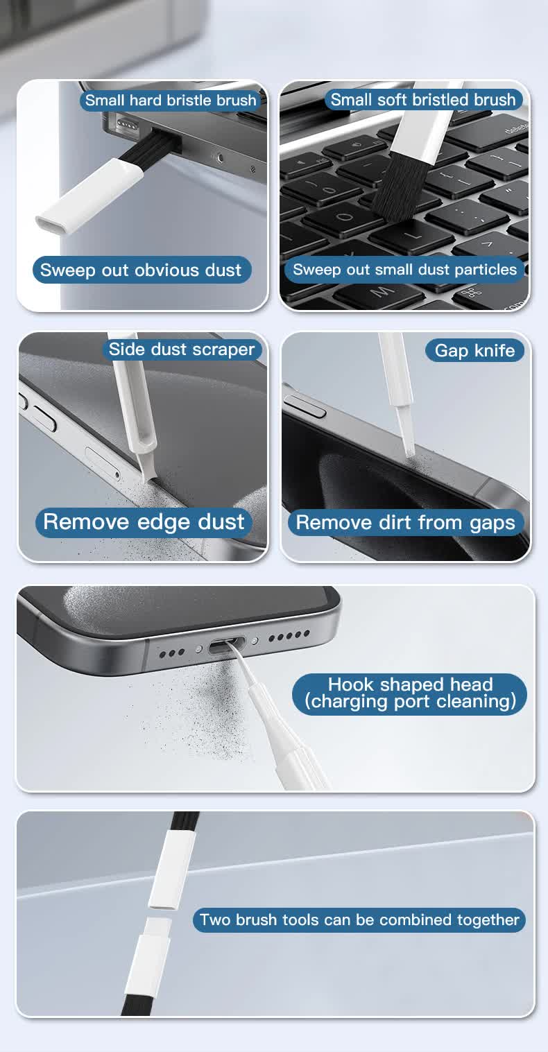 Brown window 22-in-1 Electronics Cleaning Kit - for Keyboards, Airpods, Laptops, Cell Phones, Cameras