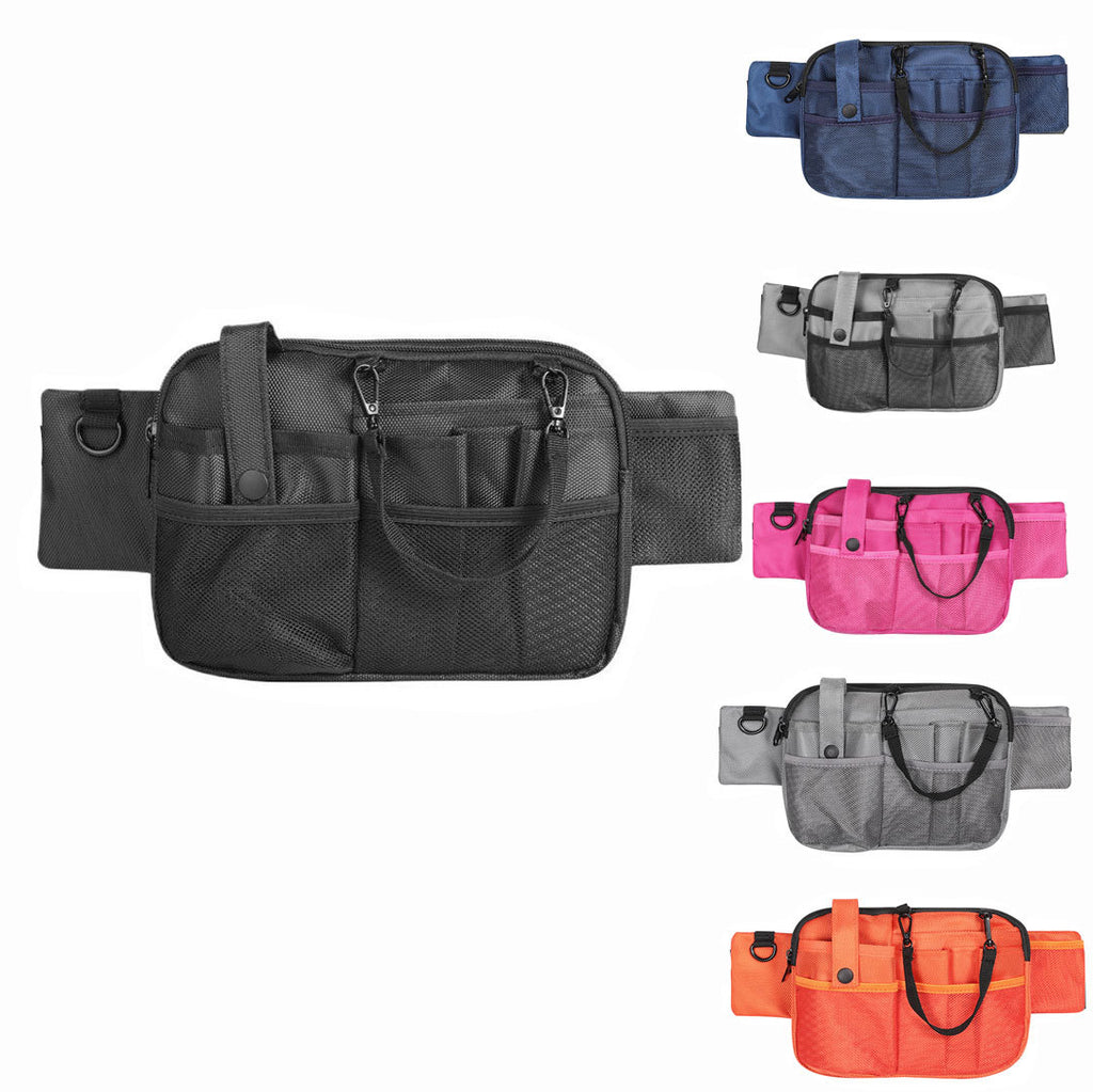 Grey Nurse Utility Belt Bag - Multi-Pocket Medical Organizer Waist Pack for Tools & Essentials