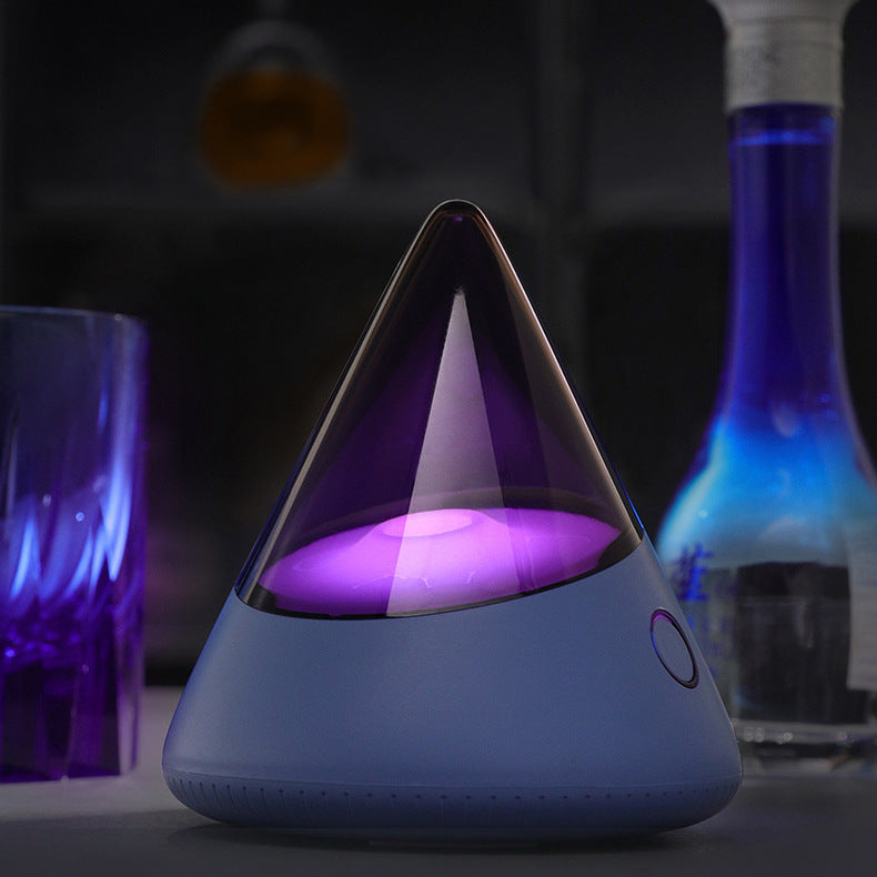 Cone Shaped Atmosphere Night Light - 4 Light Modes, Dimmable, USB-C Rechargeable(purple)
