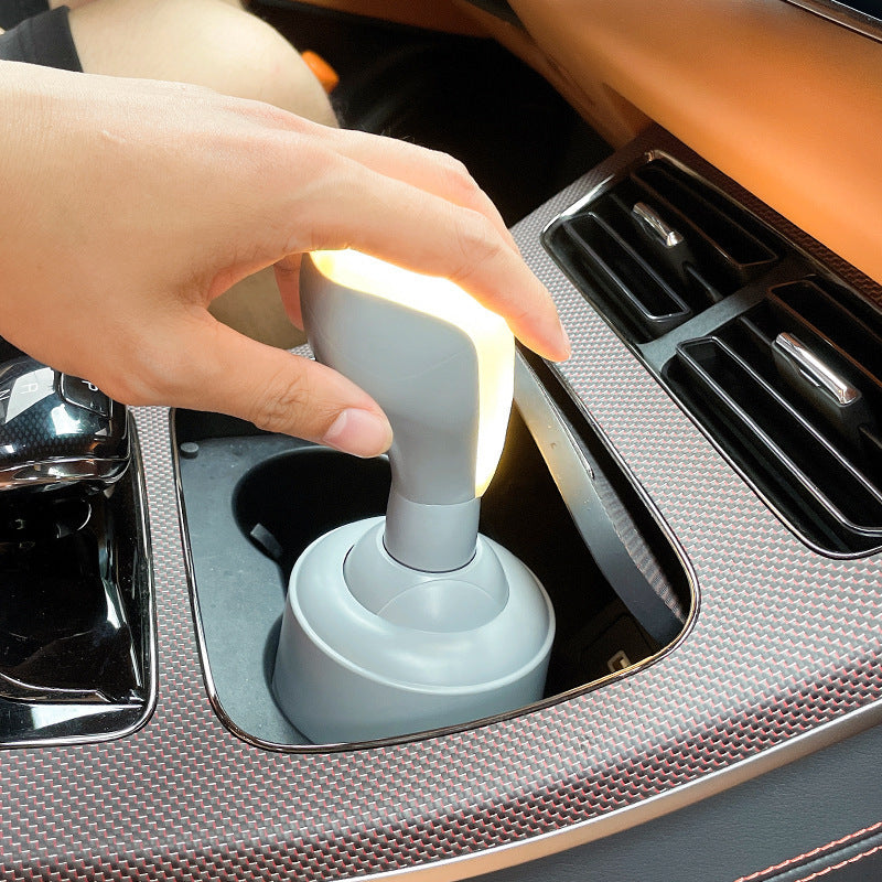 Car Gear Shifter Style LED Night Light - 3 Brightness Levels, Type-C Rechargeable & Stress Relief Gadget(black)